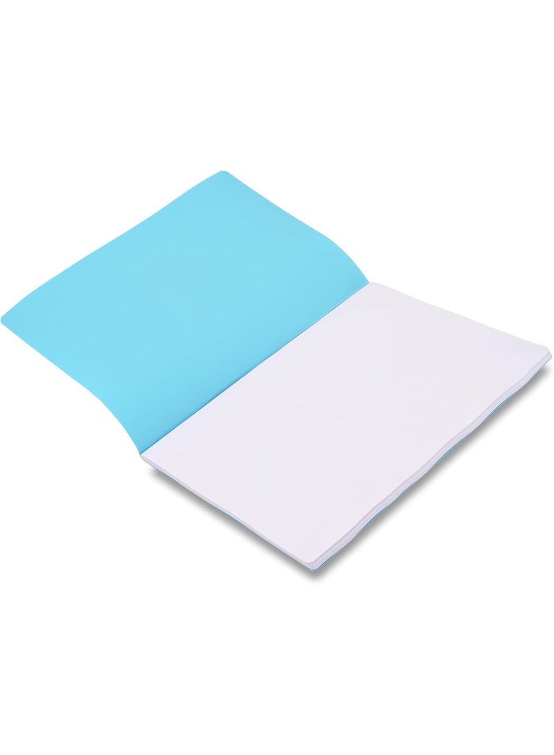 FIS Notebook, A4 Size (210x297mm), Soft Cover PP Material, 80 Sheets White Paper, Plain (No Ruling), Pack of 5 Assorted Pastel Colors, Ideal for School, Office & Home Use - FSNBA4PLPPNAST - Image 3